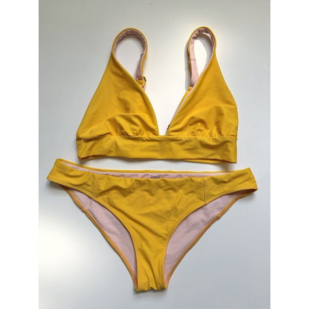 Xirena Yellow Sz Large Bikini 2 Piece Classic Adjustable Straps